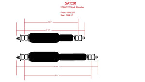 SGC Front Shock Absorbers for EZGO TXT (Rear 1994-up)(Front 1994-2017) Golf Cart