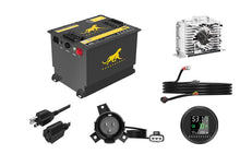 Load image into Gallery viewer, QOMO ENERGY EFlow 51100H Mini 51.2V 100Ah Lithium Golf Cart Battery Kit with Bluetooth, Charger &amp; LCD Display