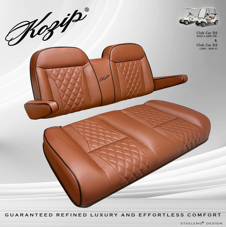 Kozip Aeris Front Seat Cushions – Club Car DS 1982-Up, Brown/Black | SCDS09
