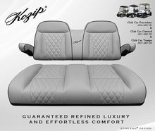 Load image into Gallery viewer, Kozip Aeris Gray Front Seat Cushion Set with Black Piping &amp; Gray Diamond Stitching for Club Car Precedent, Tempo &amp; Onward