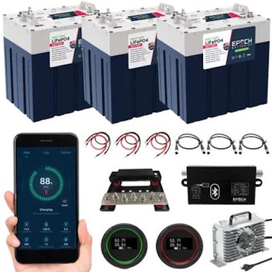 EPOCH 48V 90Ah LiFePO4 Deep Cycle Lithium Battery Conversion Kit for Golf Carts