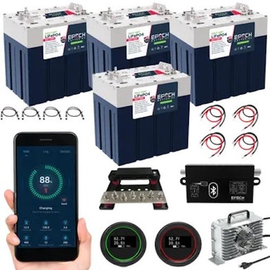 EPOCH 48V 120Ah LiFePO4 Deep Cycle Lithium Battery Conversion Kit for Golf Carts