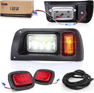 Headlight & Taillight Kit with Upgrade Harness, Turn Signals, Brake Lights & Horn Wiring for Club Car DS Golf Cart