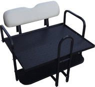 NOMAD White Rear Flip Seat Kit with Roof Supports for Yamaha G14-G22