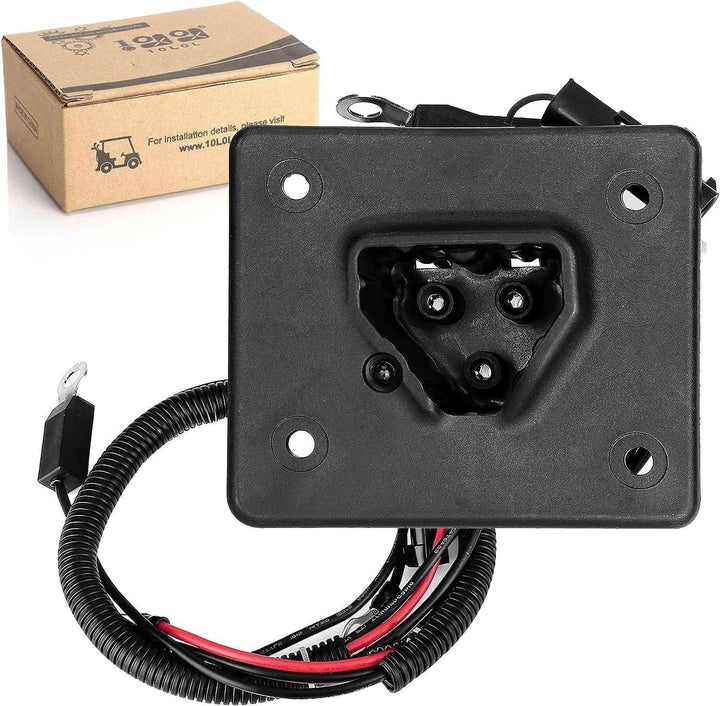 48V Delta-Q charger receptacle and harness for EZGO RXV, TXT and 2Five, replacement reference OEM 602529