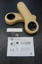 Load image into Gallery viewer, SGC NOMAD Rear Flip Seat Kit for EZGO RXV Golf Cart – Tan Cushions, Cargo Bed, Grab Bar &amp; Trailer Hitch