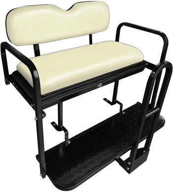 NOMAD Golf Cart Rear Flip Seat Club Car Precedent/Tempo/Onward Ivory Cushion Set