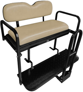 NOMAD Golf Cart Rear Flip Seat Club Car Precedent/Tempo/Onward Tan Cushion Set