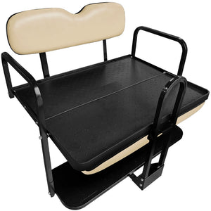NOMAD Golf Cart Rear Flip Seat Club Car Precedent/Tempo/Onward Buff Cushion Set