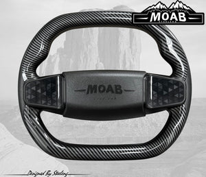 MOAB Golf Cart Steering Wheel – Sport Version – Carbon Fiber