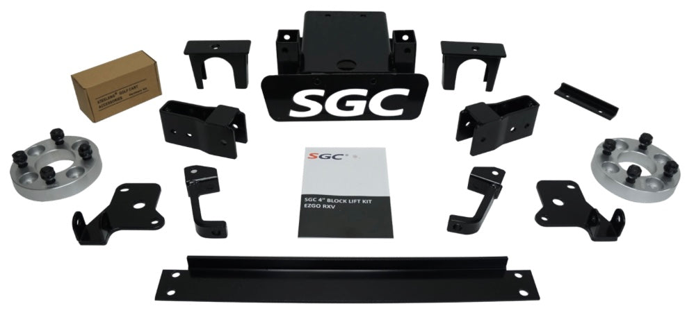 SGC 4″ Block Lift Kit for EZGO RXV Golf Cart (2008-2013) Electric/Gas