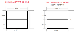 SGC Foldable Tinted Windshield for 1995-2003 YAMAHA G14/G16/G19 Golf Cart