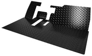 SGC Black Powder Coat Aluminum Diamond Plate Floor Mat for Yamaha G29 (Drive) Golf Cart