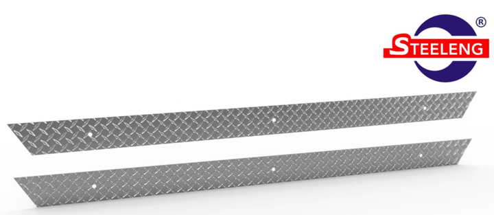 SGC polished aluminum diamond-plate panel inserts for Club Car DS 1982+ RPDS03