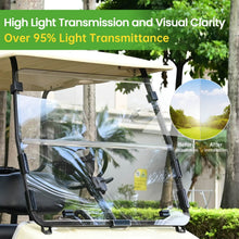 Load image into Gallery viewer, Acrylic Golf Cart Windshield for Club Car DS – 4mm Clear/Tinted Foldable Shield with Anti-UV Protection