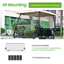 Load image into Gallery viewer, Acrylic Golf Cart Windshield for Club Car DS – 4mm Clear/Tinted Foldable Shield with Anti-UV Protection
