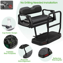 Load image into Gallery viewer, All Plastic Golf Cart Rear Seat Kit Assembly Folding Rear Seat for Yamaha Drive 2 (2017-Up)
