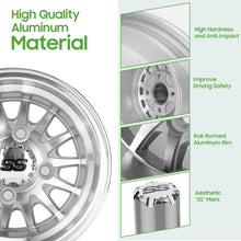 Load image into Gallery viewer, Aluminum Golf Cart Wheel Rims 10" Upgraded 4-Piece Set with SS Center Caps