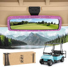 Load image into Gallery viewer, Bling Rhinestone Golf Cart Rear View Mirror – Universal Fit