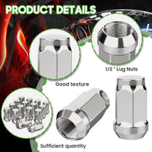Load image into Gallery viewer, Chrome Golf Cart Center Caps &amp; Lug Nuts Kit (4 Caps + 16 Nuts) - Fits EZGO, Club Car