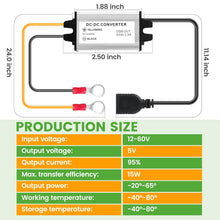 Load image into Gallery viewer, DC-DC 12V–60V to 5V Step Down Converter | Waterproof Golf Cart Voltage Reducer