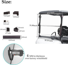 Load image into Gallery viewer, Folding Golf Cart Windshield for EZGO RXV 2008-Up | Anti-UV, Impact Resistant