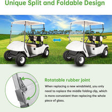 Load image into Gallery viewer, Folding Golf Cart Windshield for EZGO TXT 1995-Up – Easy Install