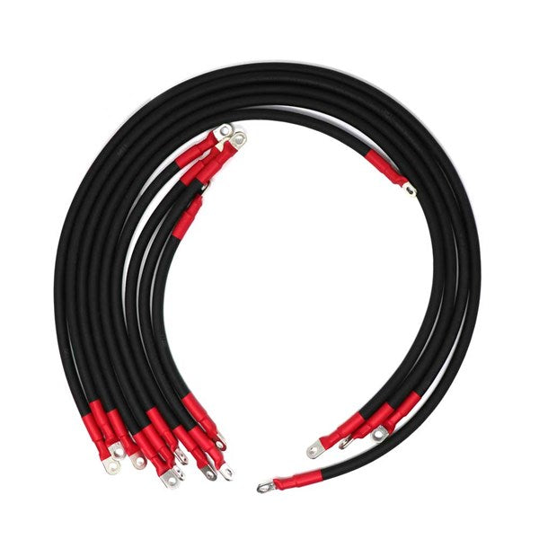 FSIP 2-Gauge Battery Cable Set for Club Car — Four 12V Batteries