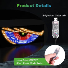 Load image into Gallery viewer, Golf Cart Devil Eyes LED Light – USB-Powered Windshield Display w/11 Dynamic Modes