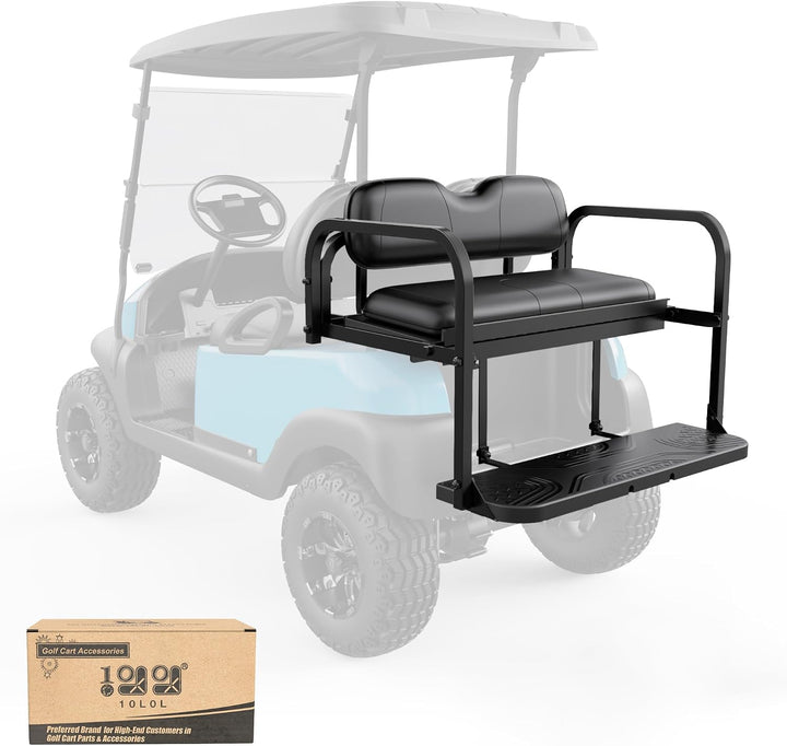 Golf Cart Flip Back Seat Kit for Club Car Precedent, Tempo, Onward, Deluxe Seat and Backrest