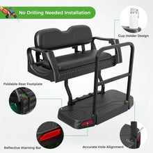 Load image into Gallery viewer, Golf Cart Flip-Fold Rear Seat Kit with Multi-Fold Cargo Bed for Club Car Precedent, Tempo, Onward