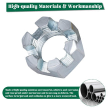 Load image into Gallery viewer, Golf Cart Hexagon Slotted Nut &amp; Pinning,Hexagon Nuts Kits for EZGO TXT 1976-Up