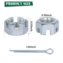 Load image into Gallery viewer, Golf Cart Hexagon Slotted Nut &amp; Pinning,Hexagon Nuts Kits for EZGO TXT 1976-Up