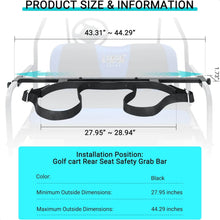 Load image into Gallery viewer, Golf Cart Rear Seat Bag Holder Bracket Attachment for Most 2+2 Golf Cart Rear Seats, No-Drilling