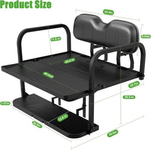 Load image into Gallery viewer, Golf Cart Rear Seat, Flip Folding Back Seat Kit Fits EZGO TXT No Roof Rear Strut Replacement Needed