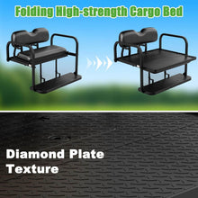 Load image into Gallery viewer, Golf Cart Rear Seat, Flip Folding Back Seat Kit Fits EZGO TXT No Roof Rear Strut Replacement Needed