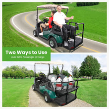 Load image into Gallery viewer, Golf Cart Rear Seat Kit 180° Flip Design for EZGO RXV with Padded Seat, Safety Armrest Cup Holder, Non-slip Pedal