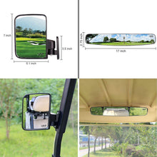 Load image into Gallery viewer, Golf Cart Side View Mirrors and Rear View Mirrors Foldable Universal