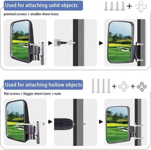 Load image into Gallery viewer, Golf Cart Side View Mirrors and Rear View Mirrors Foldable Universal