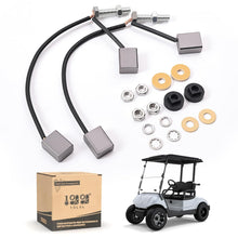 Load image into Gallery viewer, Four replacement carbon brushes in two terminal lead assemblies with insulating hardware