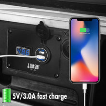 Load image into Gallery viewer, Golf Cart Volt Meter and USB Port 2-in-1 Panel with 3.0 Fast Charging