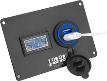 Load image into Gallery viewer, Golf Cart Volt Meter and USB Port 2-in-1 Panel with 3.0 Fast Charging