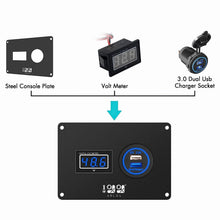 Load image into Gallery viewer, Golf Cart Volt Meter and USB Port 2-in-1 Panel with 3.0 Fast Charging