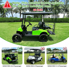 Load image into Gallery viewer, Heavy Duty Golf Cart Rear Roof Support Brackets for EZGO RXV 88" Long Roof