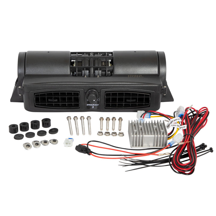 Breezeasy 3 Golf Cart Fan System with 12–48V Converter