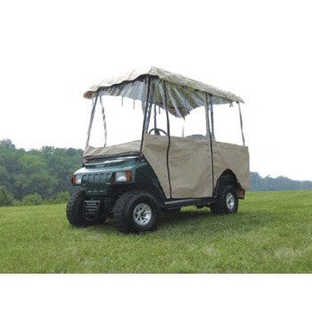 4-Sided Beige Soft Enclosure for 80-Inch Tops - 4-Passenger Universal