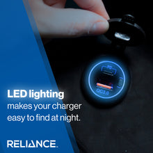 Load image into Gallery viewer, RELIANCE Dual USB / USB-C Fast Charger Socket – 12–24V — view 2