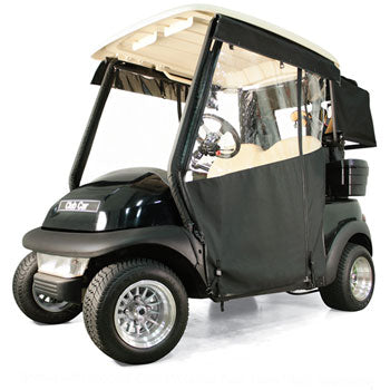 Club Car Precedent / Onward / Tempo - Red Dot Chameleon Black 2-Passenger Track Style Soft Enclosure