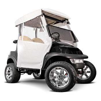 2014-Up Club Car Carryall 500 - Red Dot 3-Sided White Straight Back Over-The-Top Soft Enclosure