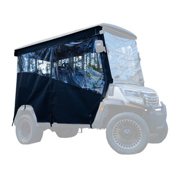 RedDot 4-Forward Seating with OEM Top 3-Sided Track Style Black Enclosure for ICON & Epic E40FX Golf Carts